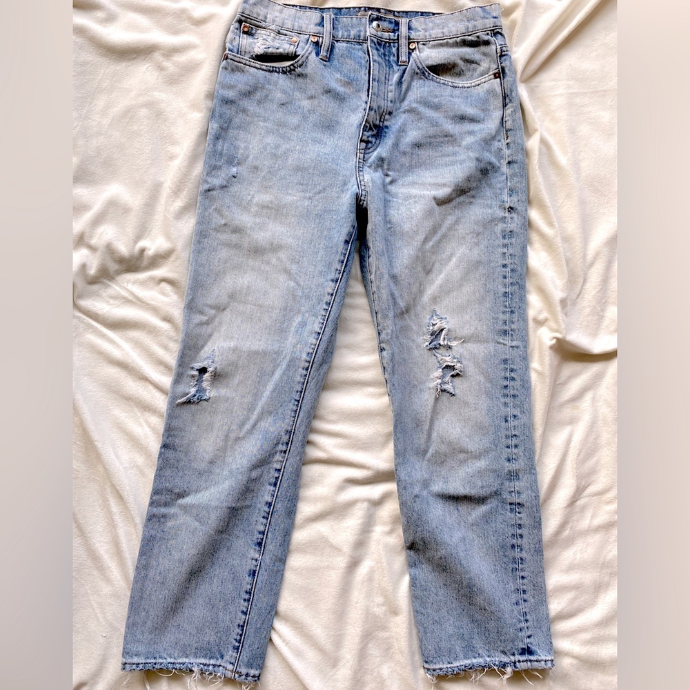 Point Sur Slouchy Boyfriend Jeans Sz 26 Distressed High Rise